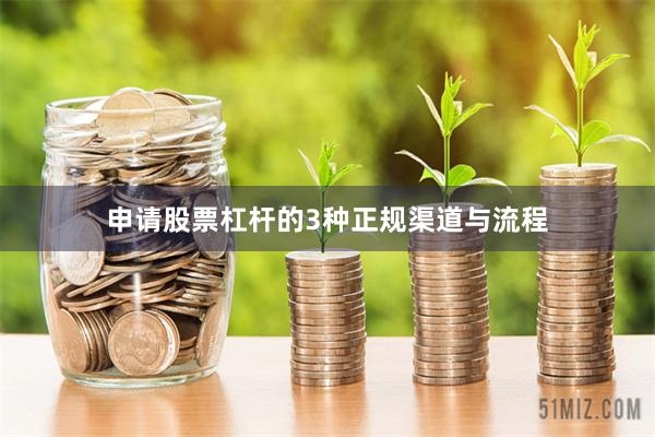 申请股票杠杆的3种正规渠道与流程